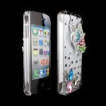 Wholesale iPhone 4S 4 3D Clear Crystal Butterfly Diamond Case (Rainbow)